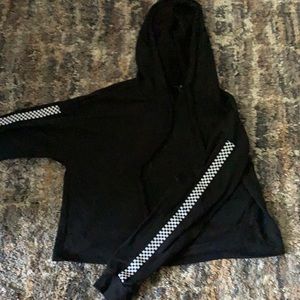 black cropped hoodie